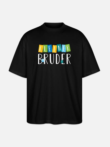 kleiner Bruder - süße Monster - Stanley/Stella Oversized Unisex Bio T-Shirt Blaster 2.0 - Schwarz