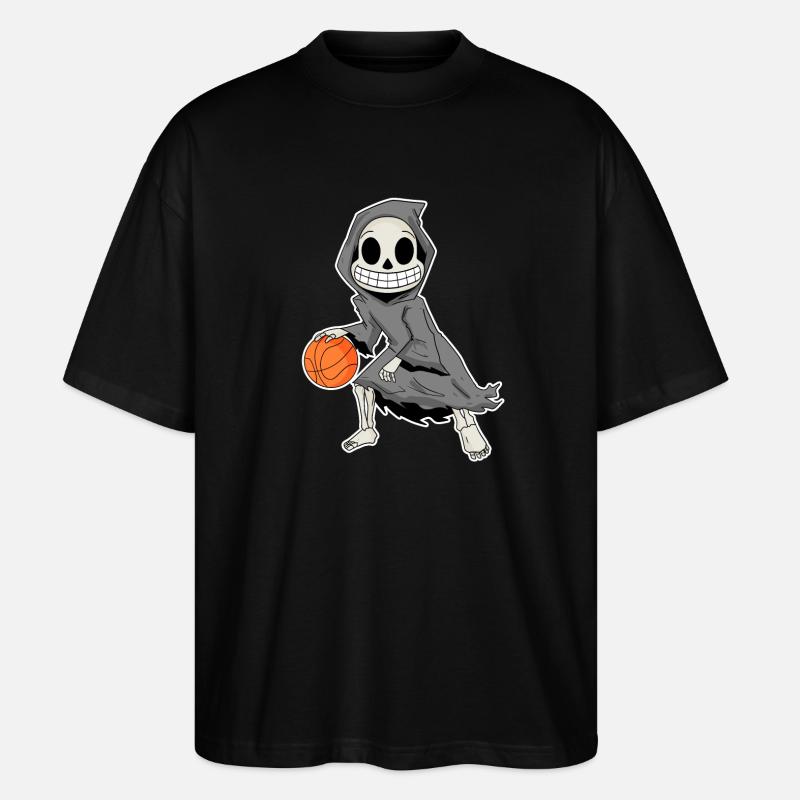Grim Reaper joue au basket-ball - T-shirt bio Blaster 2.0 coupe oversize Stanley/Stella Unisexe - noir