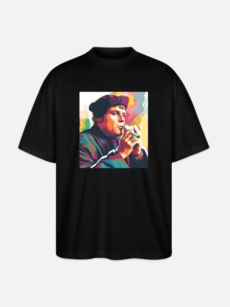 Martin Luther smoking - Stanley/Stella Oversized Unisex Organic T-shirt Blaster 2.0 - black