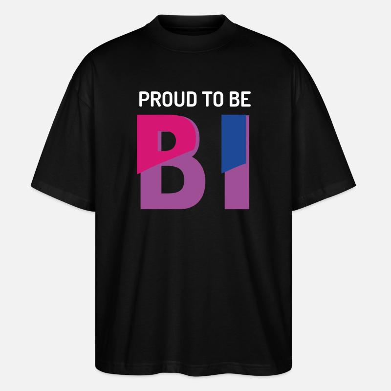 Stolz darauf, bisexuell zu sein - Stanley/Stella Oversized Unisex Bio T-Shirt Blaster 2.0 - Schwarz