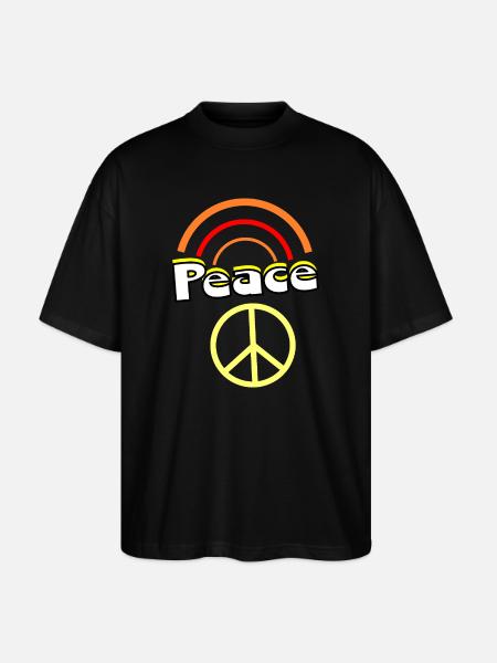 70s Pattern - Stanley/Stella Oversized Unisex Organic T-shirt Blaster 2.0 - black