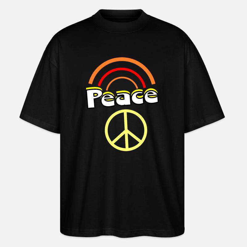 70er Jahre Muster - Stanley/Stella Oversized Unisex Bio T-Shirt Blaster 2.0 - Schwarz