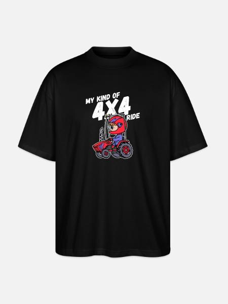 Traktor Jungbauer Landleben Statement Fahrzeug - Stanley/Stella Oversized Unisex Bio T-Shirt Blaster 2.0 - Schwarz