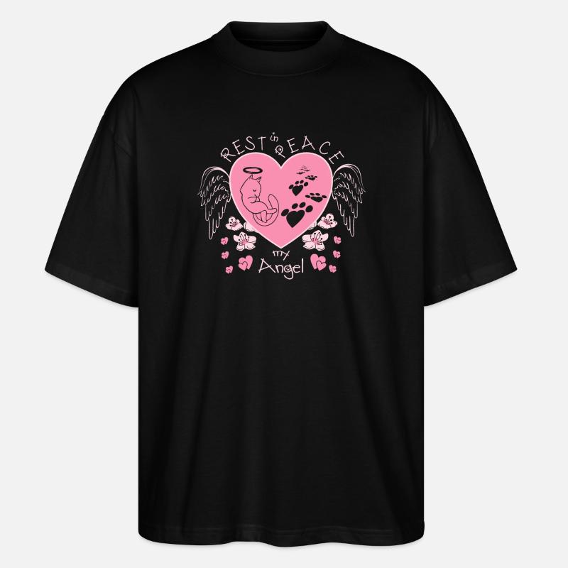 Ruhe in Frieden mein Engel - Stanley/Stella Oversized Unisex Bio T-Shirt Blaster 2.0 - Schwarz