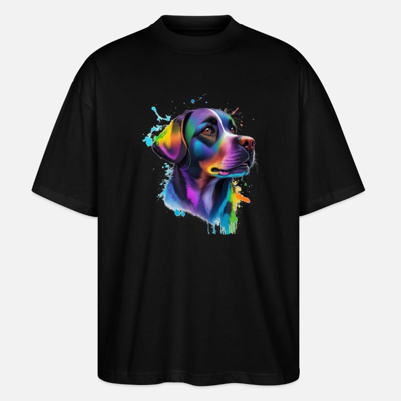 Labrador - Stanley/Stella Oversized Unisex Bio T-Shirt Blaster 2.0 - Schwarz