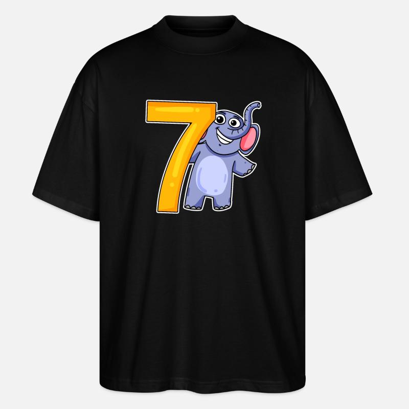 sieben - 7 - Stanley/Stella Oversized Unisex Bio T-Shirt Blaster 2.0 - Schwarz