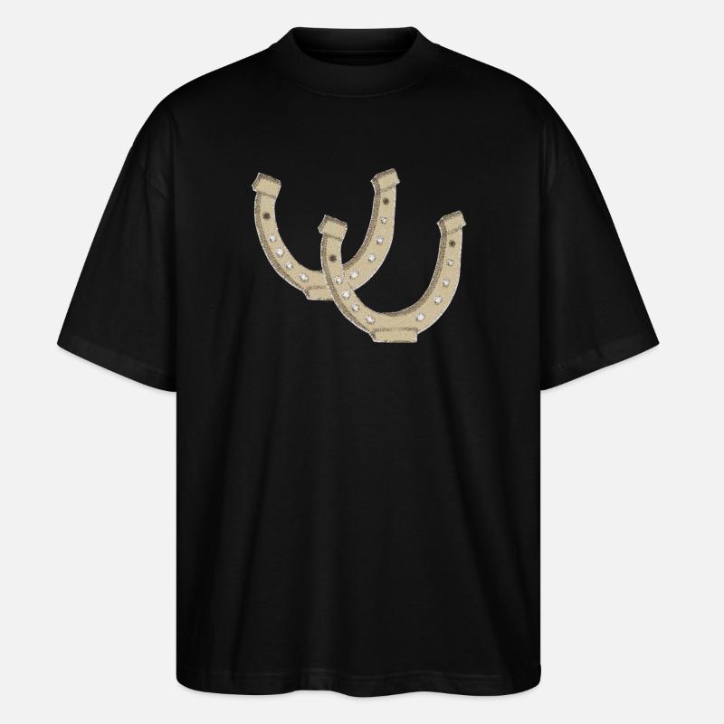 Impressionnisme en fer à cheval - T-shirt bio Blaster 2.0 coupe oversize Stanley/Stella Unisexe - noir