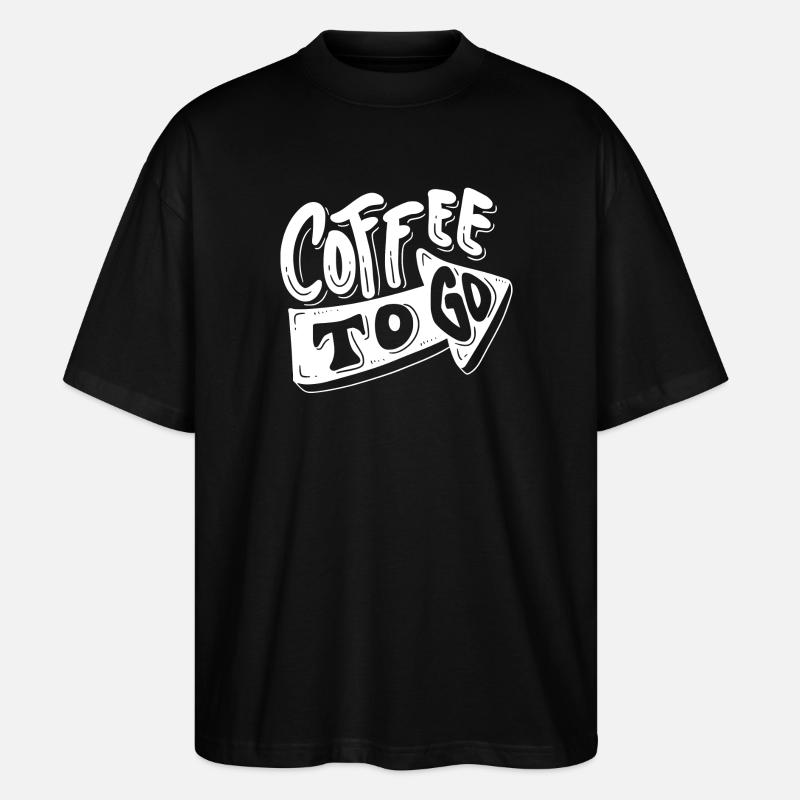 Kaffee, Ich mag Kaffee, Kaffeepause - Stanley/Stella Oversized Unisex Bio T-Shirt Blaster 2.0 - Schwarz