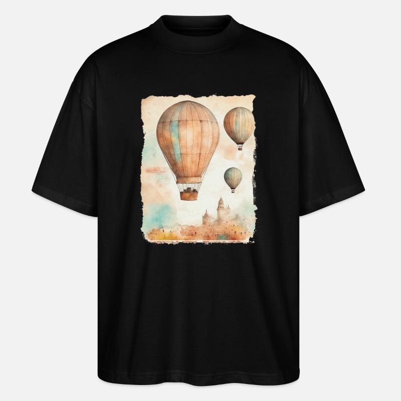 Ballon captif - T-shirt bio Blaster 2.0 coupe oversize Stanley/Stella Unisexe - noir