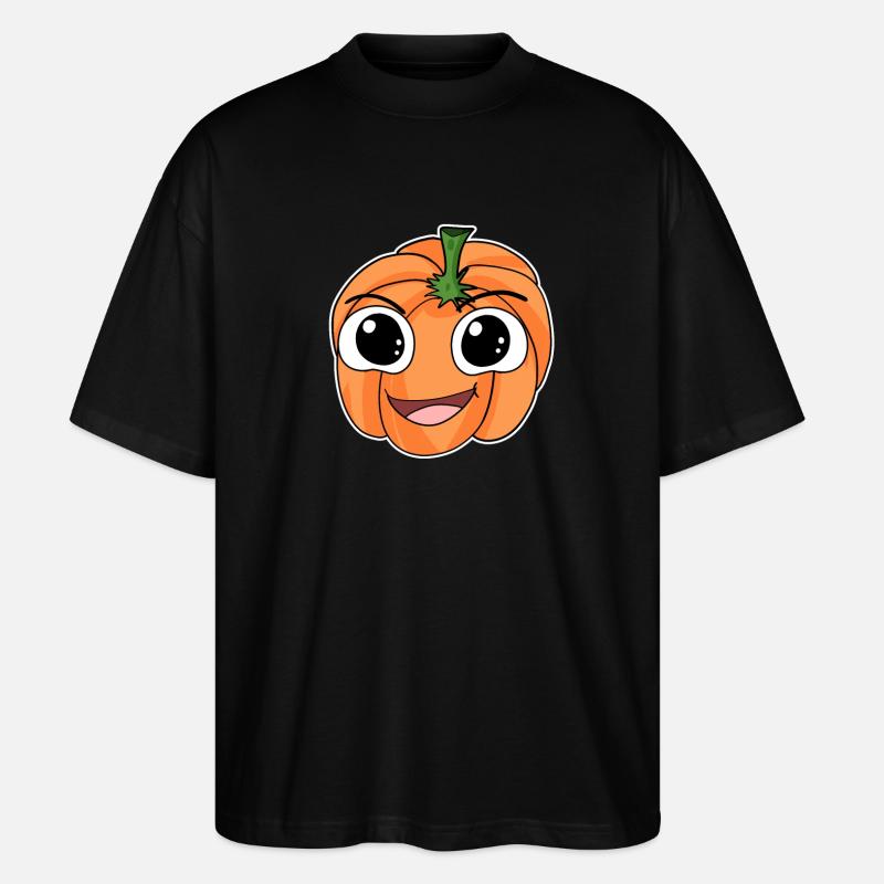 Kürbis - Stanley/Stella Oversized Unisex Bio T-Shirt Blaster 2.0 - Schwarz