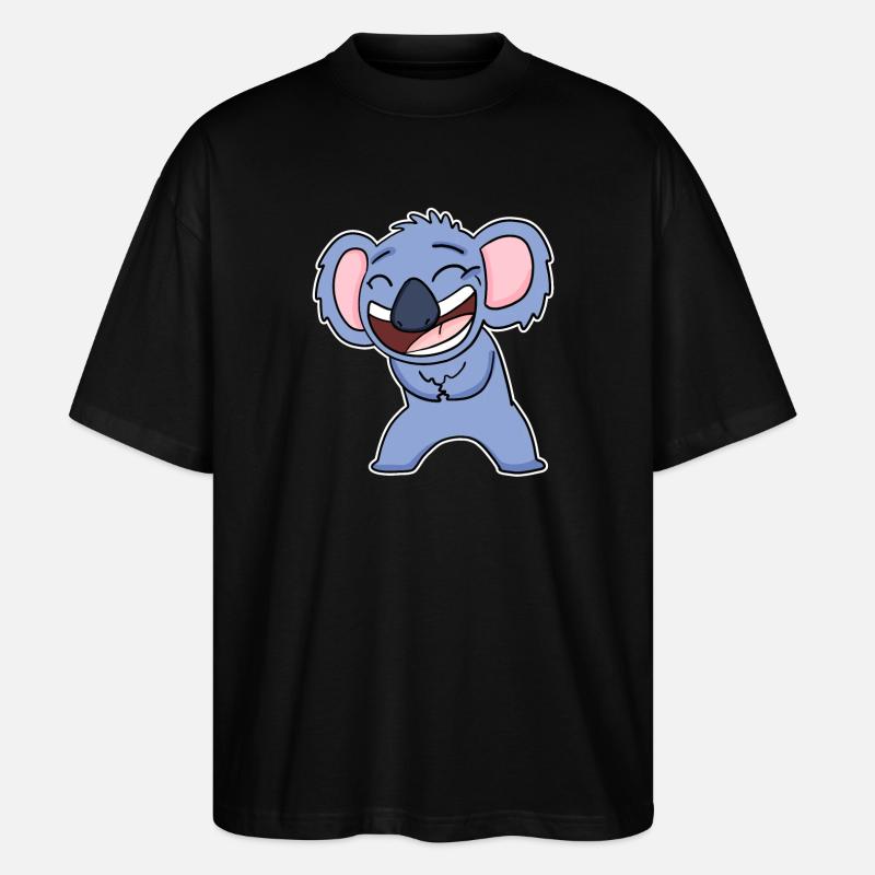 Lachender KoaLa - Stanley/Stella Oversized Unisex Bio T-Shirt Blaster 2.0 - Schwarz