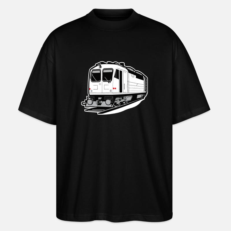 Lokomotive, Zug, Eisenbahn - Stanley/Stella Oversized Unisex Bio T-Shirt Blaster 2.0 - Schwarz