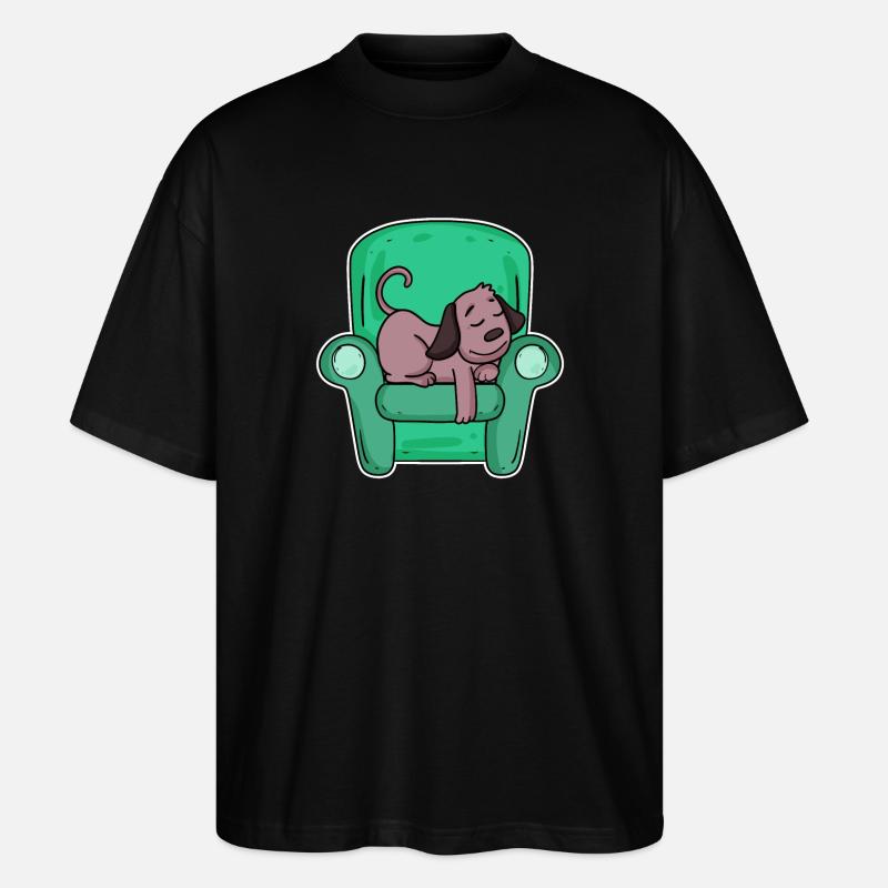 Schlafender Hund - Stanley/Stella Oversized Unisex Bio T-Shirt Blaster 2.0 - Schwarz