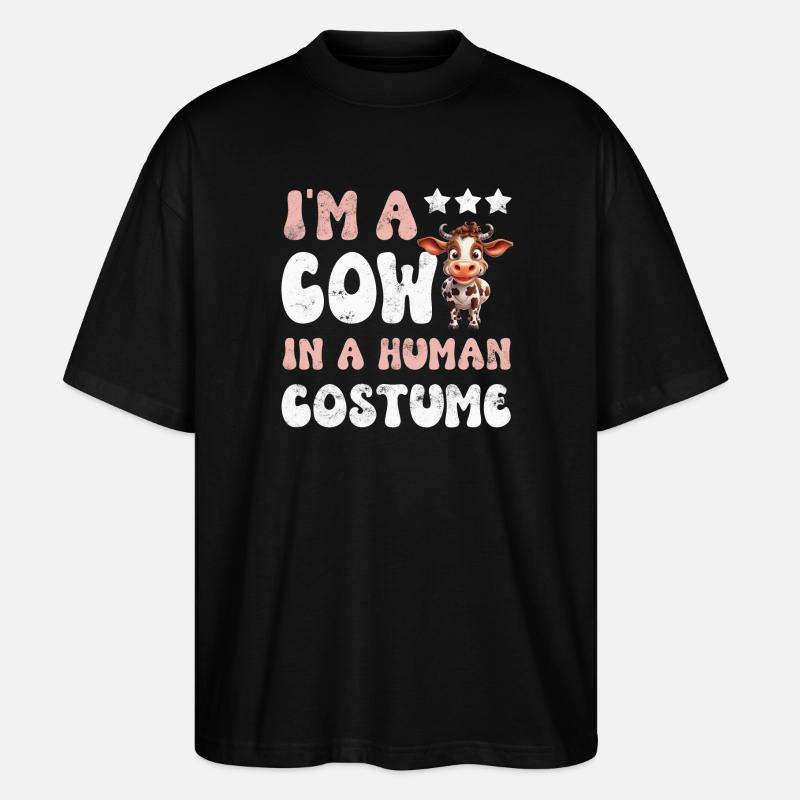 Kuh Kühe - Stanley/Stella Oversized Unisex Bio T-Shirt Blaster 2.0 - Schwarz