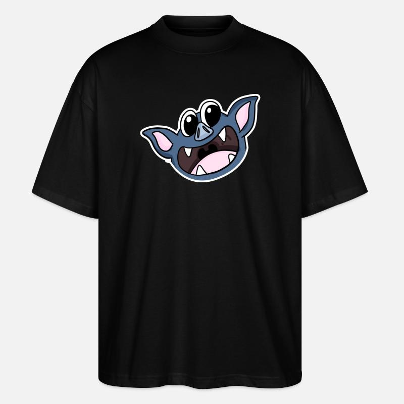Bat head - Stanley/Stella Oversized Unisex Organic T-shirt Blaster 2.0 - black