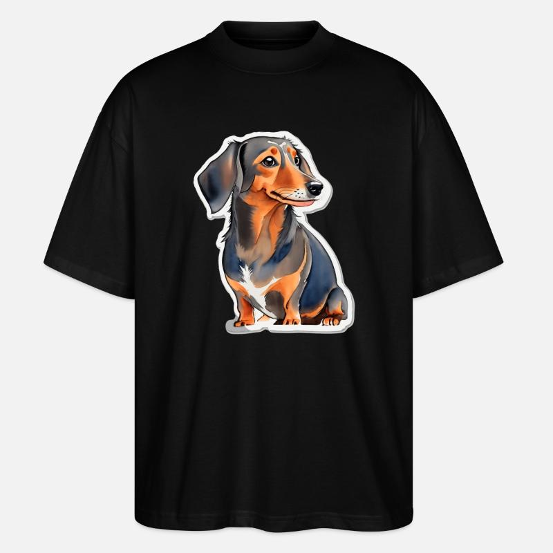 Dackel - Stanley/Stella Oversized Unisex Bio T-Shirt Blaster 2.0 - Schwarz