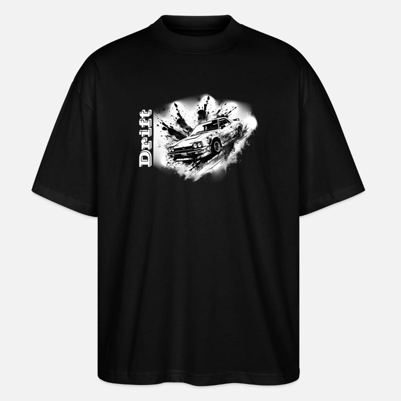 Dérive blanche - T-shirt bio Blaster 2.0 coupe oversize Stanley/Stella Unisexe - noir