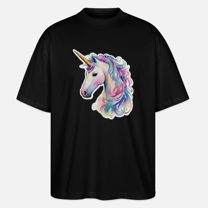 Licorne - T-shirt bio Blaster 2.0 coupe oversize Stanley/Stella Unisexe - noir