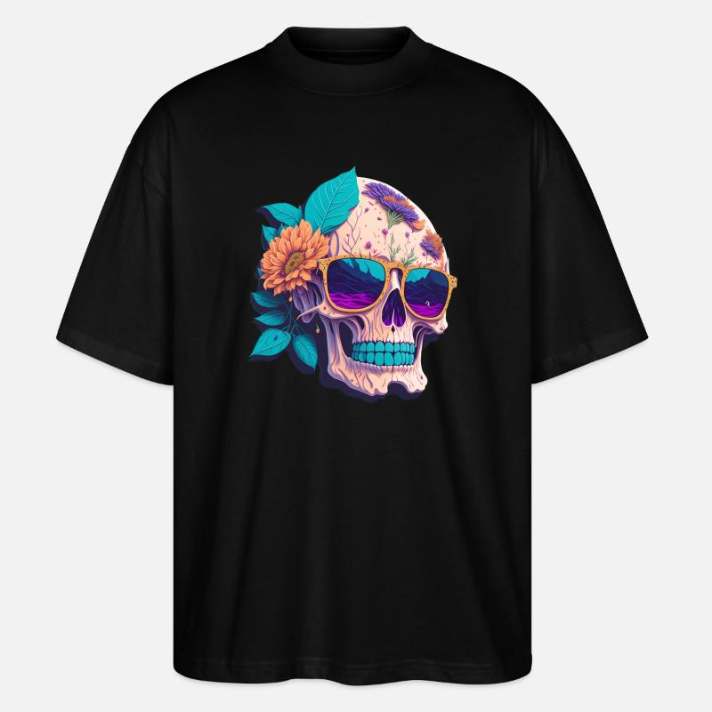 Totenkopf - Stanley/Stella Oversized Unisex Bio T-Shirt Blaster 2.0 - Schwarz