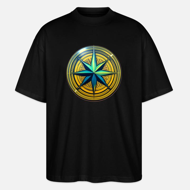 Kompass - Stanley/Stella Oversized Unisex Bio T-Shirt Blaster 2.0 - Schwarz