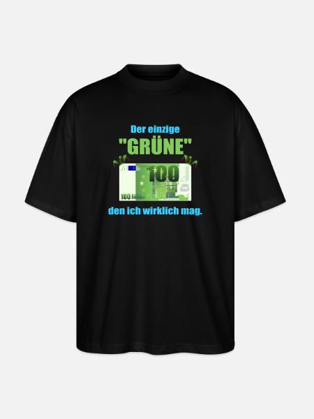 Den Grüne mag ich ! - Stanley/Stella Oversized Unisex Bio T-Shirt Blaster 2.0 - Schwarz