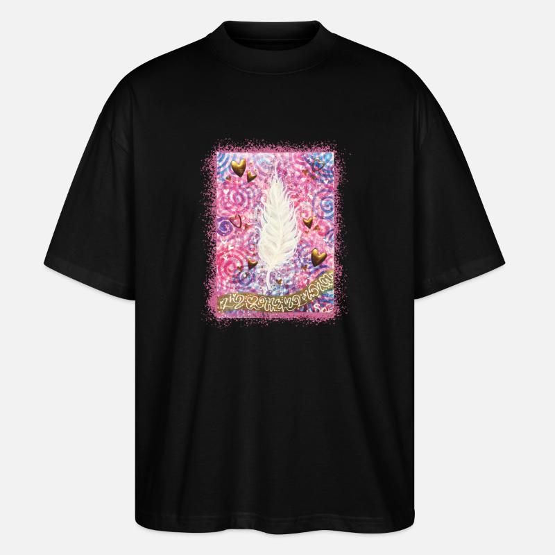 Love Angel Feather Security - Sonja Ariel - Stanley/Stella Oversized Unisex Organic T-shirt Blaster 2.0 - black