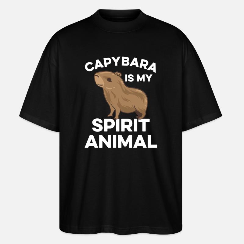 Capybara Zootier Design - Stanley/Stella Oversized Unisex Bio T-Shirt Blaster 2.0 - Schwarz