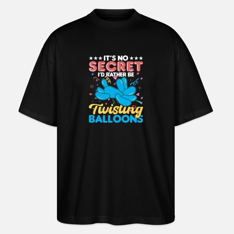 Ballon Twisting Design - Stanley/Stella Oversized Unisex Bio T-Shirt Blaster 2.0 - Schwarz