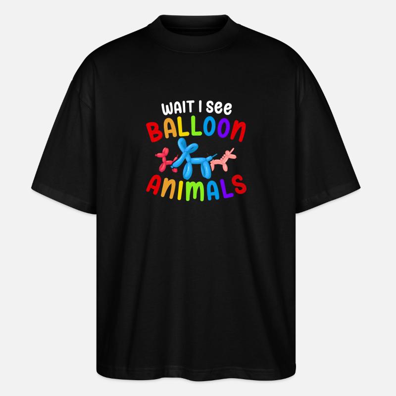 Ballon Twisting Design - Stanley/Stella Oversized Unisex Bio T-Shirt Blaster 2.0 - Schwarz