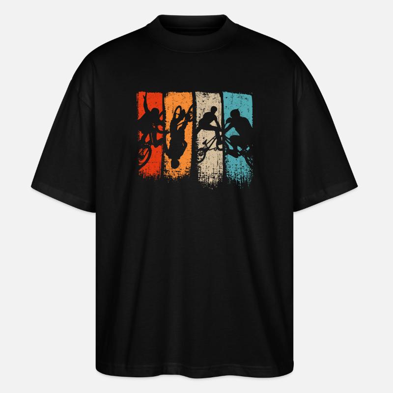 Five-Panel Action Silhouettes - Stanley/Stella Oversized Unisex Organic T-shirt Blaster 2.0 - black