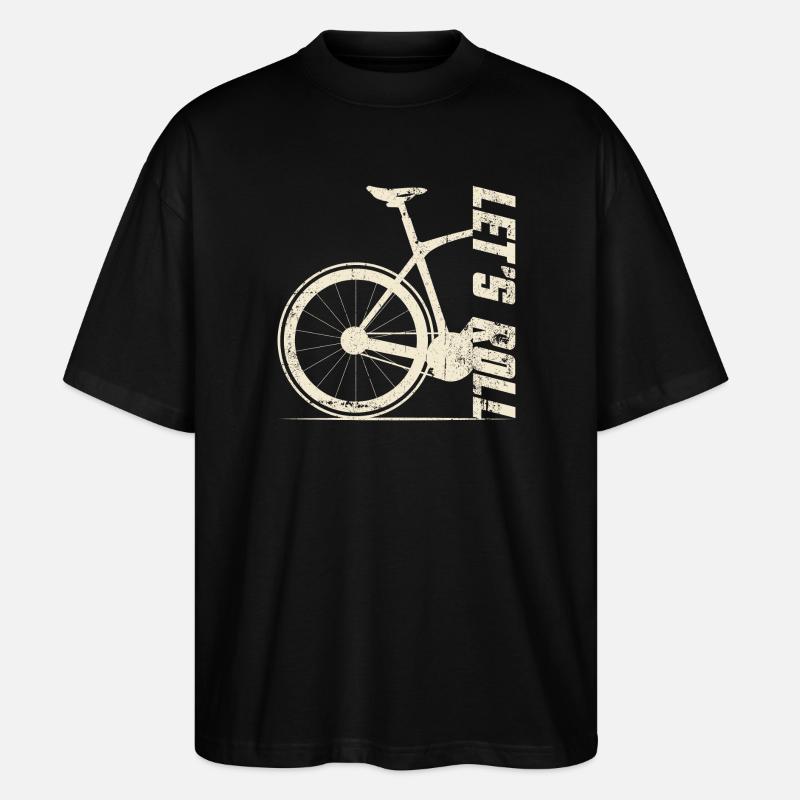 Silhouette rétro de vélo - T-shirt bio Blaster 2.0 coupe oversize Stanley/Stella Unisexe - noir