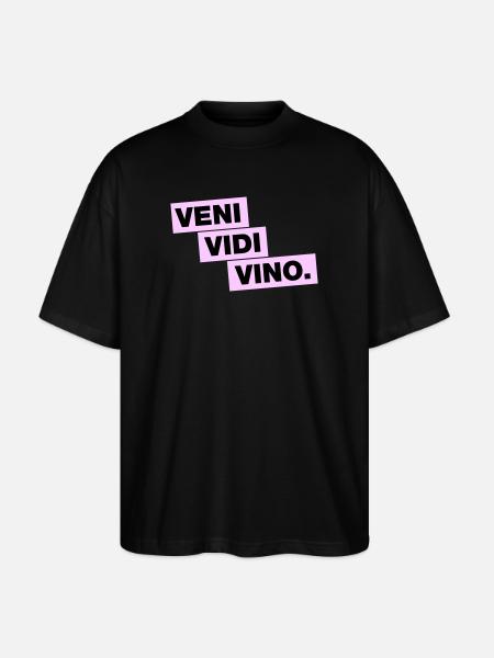 Veni Vidi Vino - Stanley/Stella Oversized Unisex Bio T-Shirt Blaster 2.0 - Schwarz