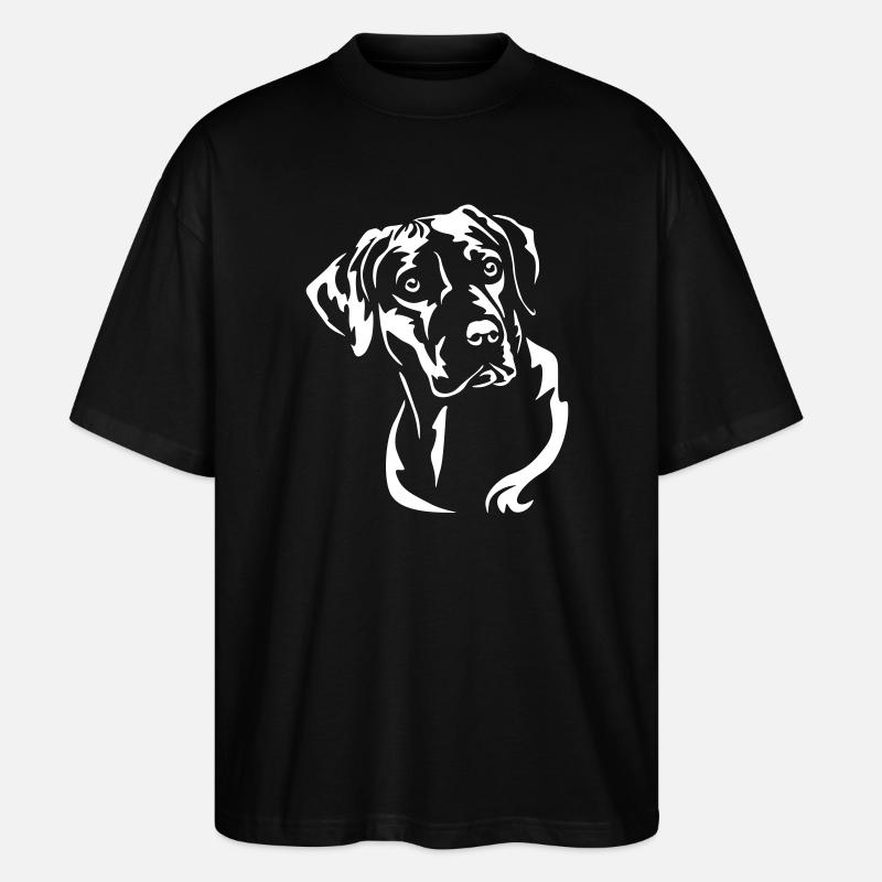 Rhodesian Ridgeback Head « Black Edition » - T-shirt bio Blaster 2.0 coupe oversize Stanley/Stella Unisexe - noir