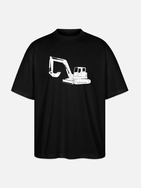 Baggerfahrer Silhouette - Baugeräteführer - Stanley/Stella Oversized Unisex Bio T-Shirt Blaster 2.0 - Schwarz