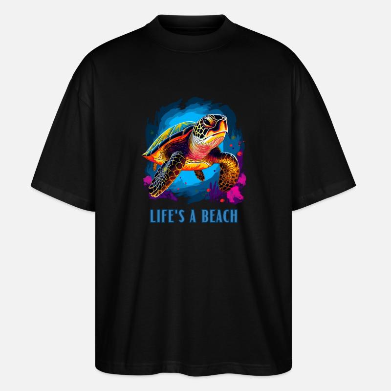Life's a beach - Stanley/Stella Oversized Unisex Bio T-Shirt Blaster 2.0 - Schwarz