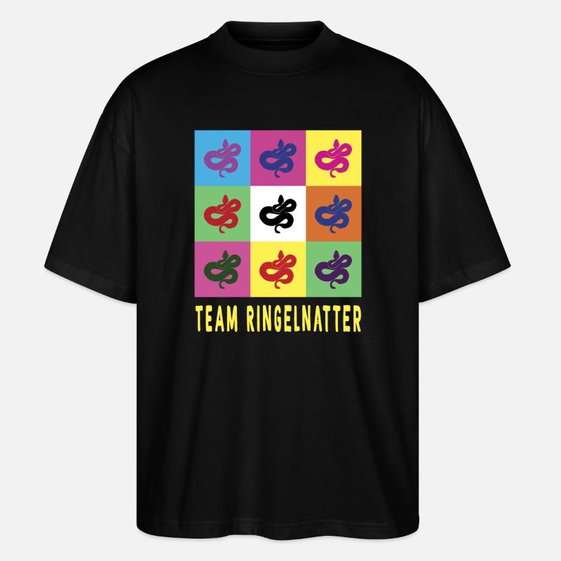 Team Ringelnatter - Stanley/Stella Oversized Unisex Bio T-Shirt Blaster 2.0 - Schwarz