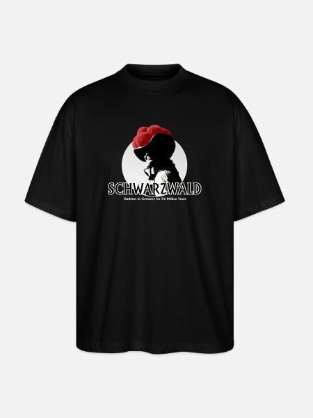 Schwarzwald Retro Silhouette - Stanley/Stella Oversized Unisex Bio T-Shirt Blaster 2.0 - Schwarz