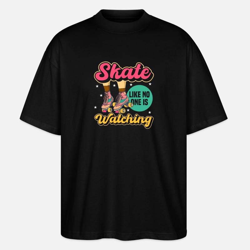Rollschuh Design - Stanley/Stella Oversized Unisex Bio T-Shirt Blaster 2.0 - Schwarz
