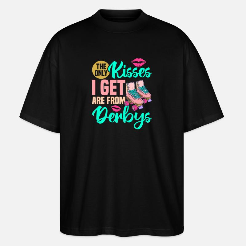 Rollschuh Design - Stanley/Stella Oversized Unisex Bio T-Shirt Blaster 2.0 - Schwarz