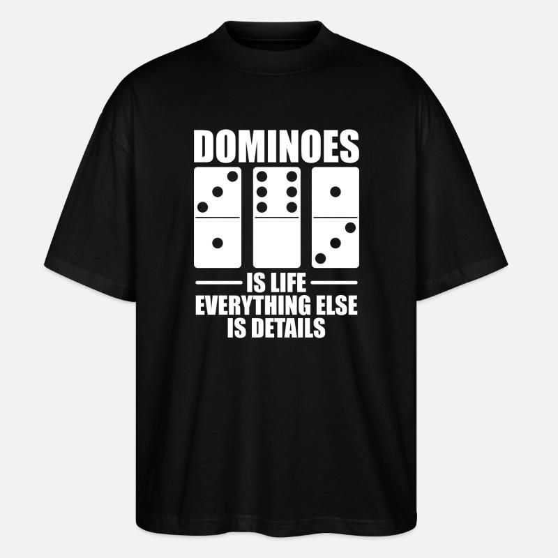 Domino Spiel Design - Stanley/Stella Oversized Unisex Bio T-Shirt Blaster 2.0 - Schwarz