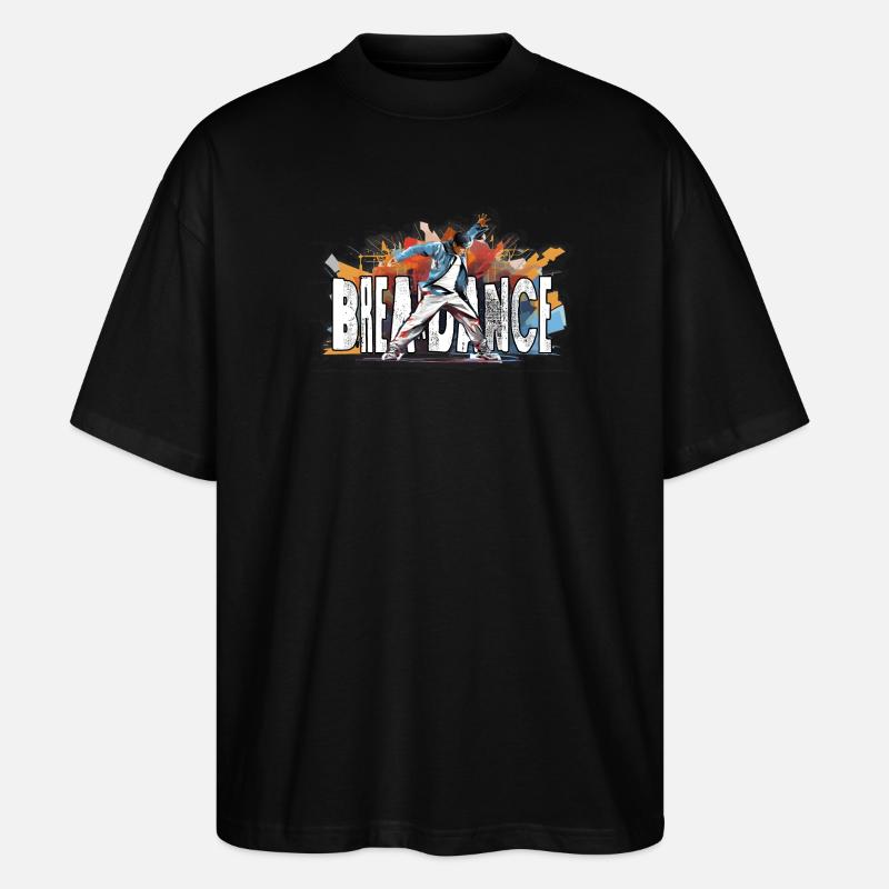 Breakdance Breakdancer Bboy - Stanley/Stella Oversized Unisex Organic T-shirt Blaster 2.0 - black
