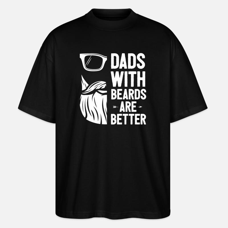 Väter mit Bärten sind besser - Stanley/Stella Oversized Unisex Bio T-Shirt Blaster 2.0 - Schwarz