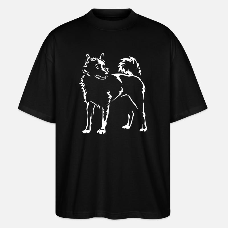Schipperke « Édition Noire » - T-shirt bio Blaster 2.0 coupe oversize Stanley/Stella Unisexe - noir