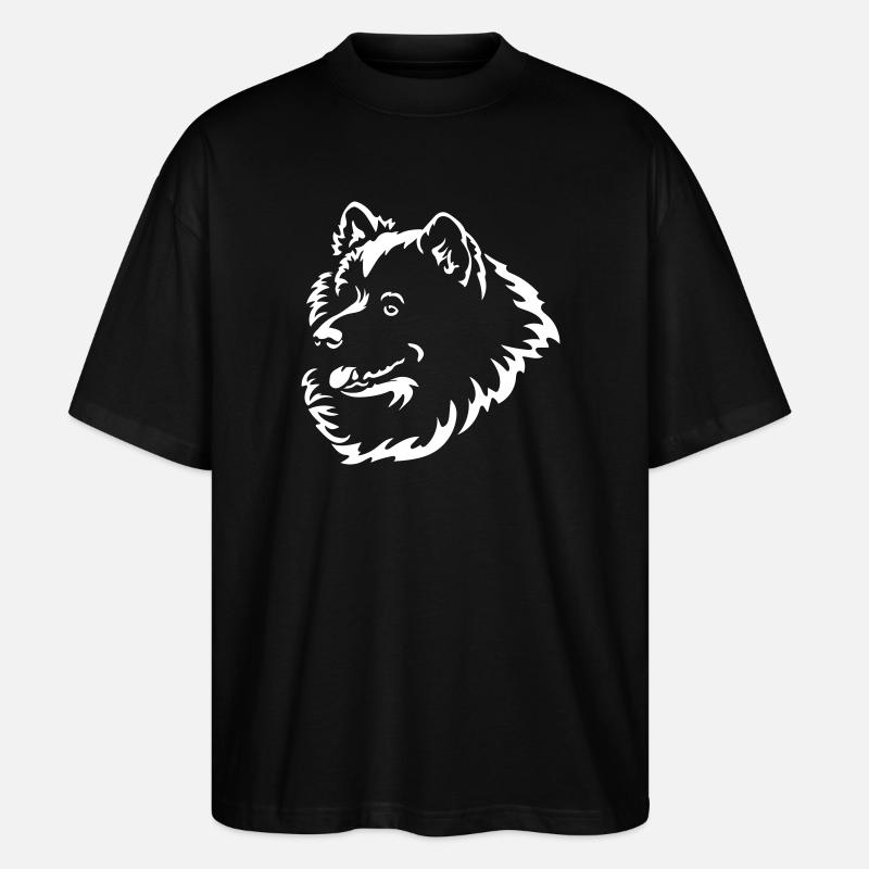 Samoyède Head « Black Edition » - T-shirt bio Blaster 2.0 coupe oversize Stanley/Stella Unisexe - noir