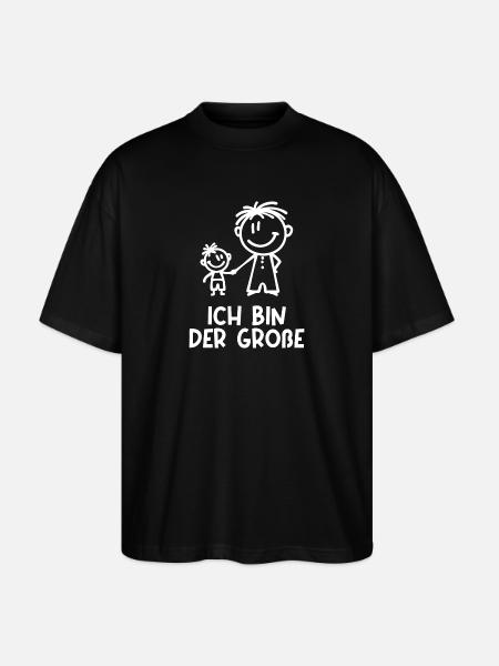 Stolzer Großer Bruder Statement Geschwister - Stanley/Stella Oversized Unisex Bio T-Shirt Blaster 2.0 - Schwarz