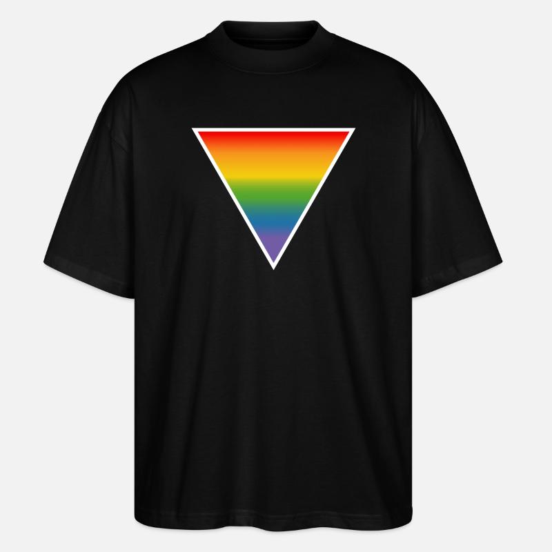 Regenbogen LGBTQIA triangle white - Stanley/Stella Oversized Unisex Bio T-Shirt Blaster 2.0 - Schwarz