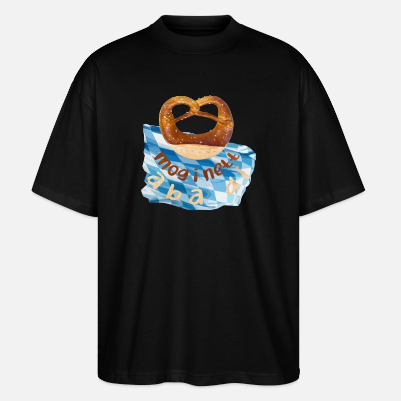 Wiesen Brezel - Stanley/Stella Oversized Unisex Bio T-Shirt Blaster 2.0 - Schwarz