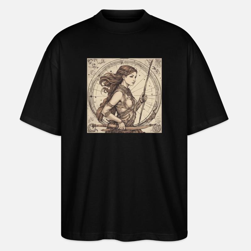 Zodiac Sagittarius - Stanley/Stella Oversized Unisex Bio T-Shirt Blaster 2.0 - Schwarz