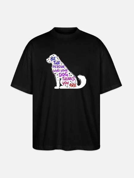 Dog Pets Statement Animal préféré - T-shirt bio Blaster 2.0 coupe oversize Stanley/Stella Unisexe - noir