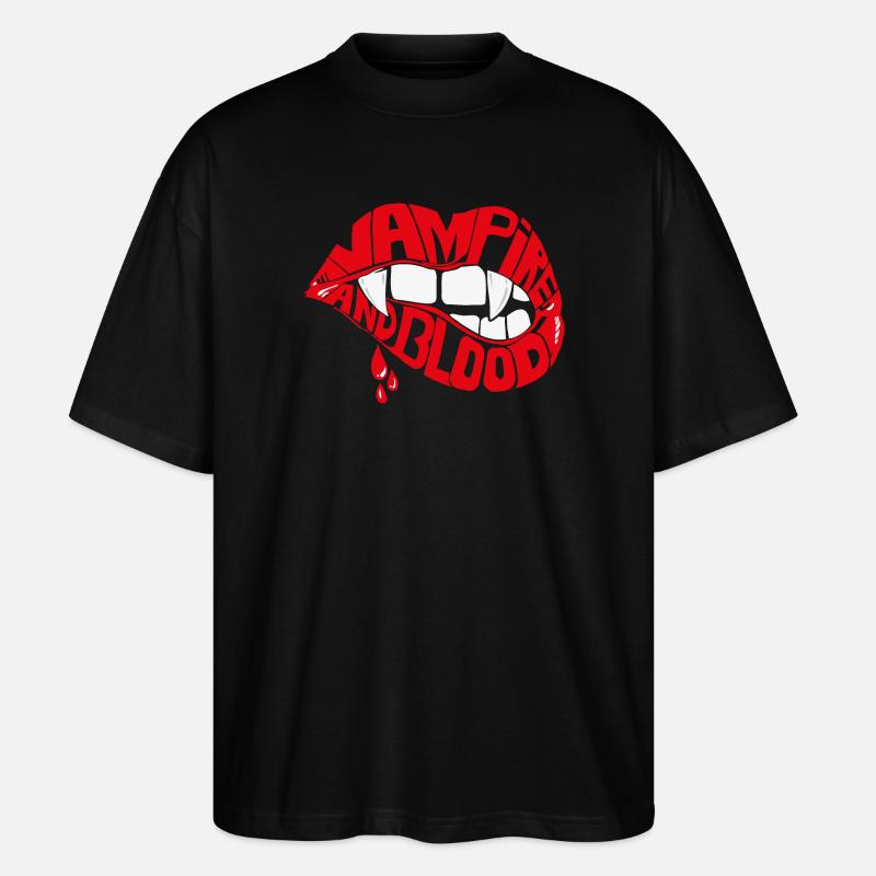 Lèvre de vampire - T-shirt bio Blaster 2.0 coupe oversize Stanley/Stella Unisexe - noir